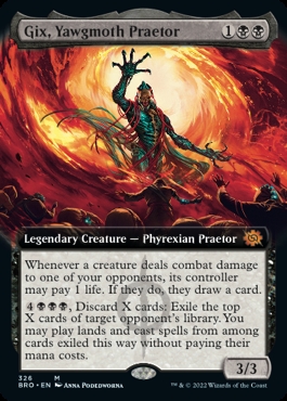 🔥 Gix, Yawgmoth Praetor The Brothers' War Bordless